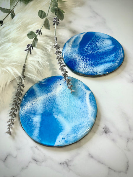 Ocean Resin Coasters - Set of 2